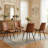 Upholstered Dining Chair Set Faux Leather Scoop Seat with Carbon Steel Legs (Set of 4)-124568719-124579587