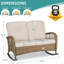 Chaise berçante en osier pour l'extérieur Meetwarm