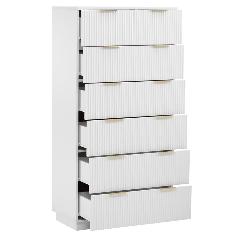 7 Drawer Dresser Chests For Bedroom, White