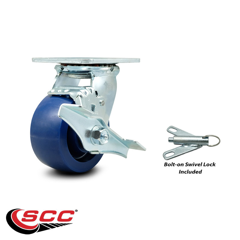 Polyurethane Caster with Roller Bearing and Brake/Swivel Lock