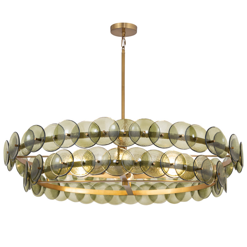 Lustre Norrin, Laiton vieilli / vert rétro