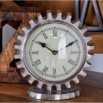 Horloge de plateau de table en aluminium