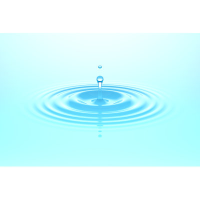 Water Drop Falling - Wrapped Canvas Print