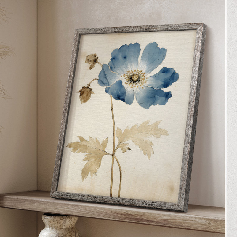 Reproduction encadrée FLORAL Series XXXIII - bois massif, H 11 po x l 9 po