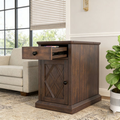 Table de bout Classic Charging Livingroom avec ports USB et rangement