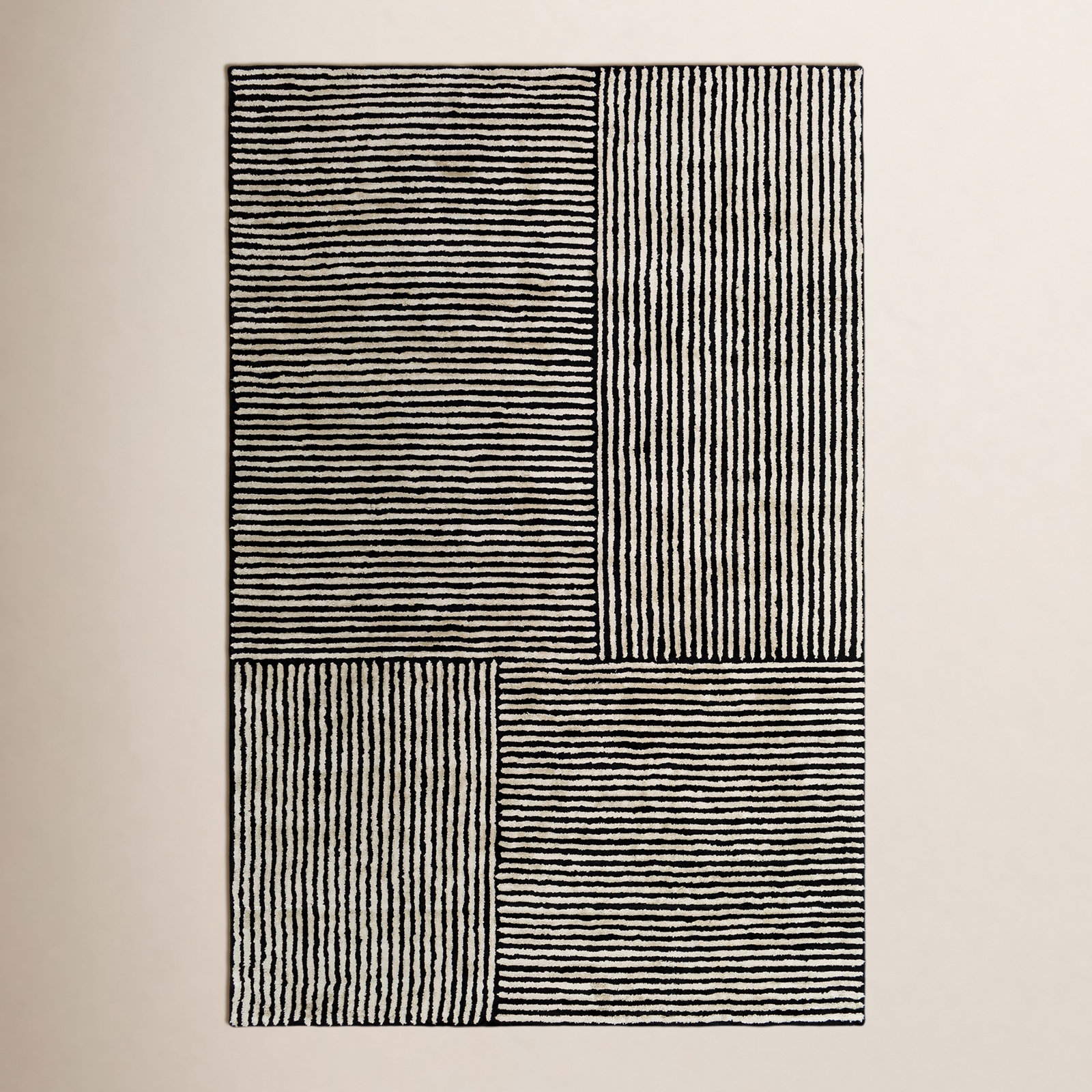 Balos Hand-Tufted Striped Rug, Rectangle 9' x 13'