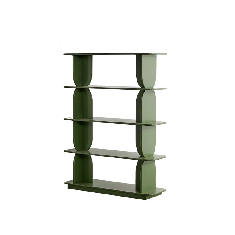 Bibliothèque de style français, (4 tablettes) H 61,02 po x l 47,24 po x P 13,78 po, Vert