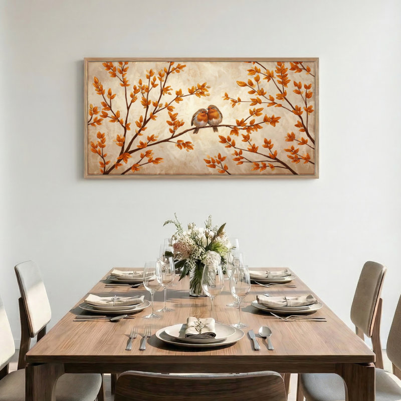 «Birds Branch», ensemble de reproductions d'art sur toile encadrées de 1 48 po x 24 po, 48 x 24 pouces