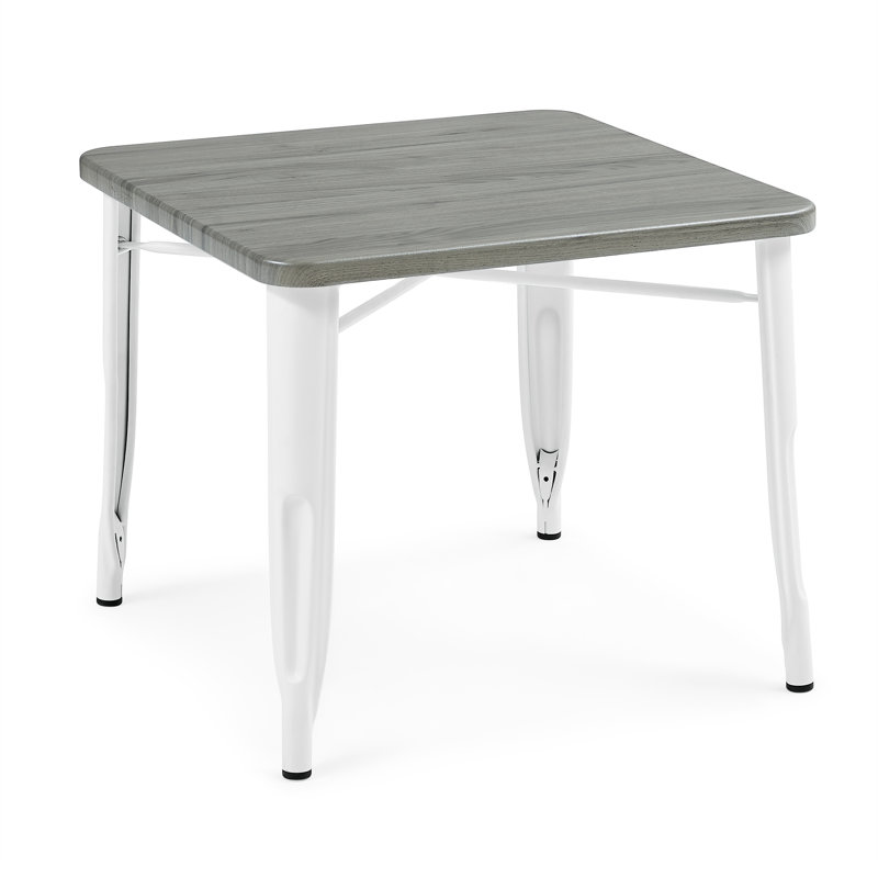 Table de jeu Bistro Kids, Panneau de grange blanc / gris
