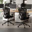 Chaise de bureau ergonomique avec appui-tête 3D et dossier inclinable Gymax pour bureau à domicile noir