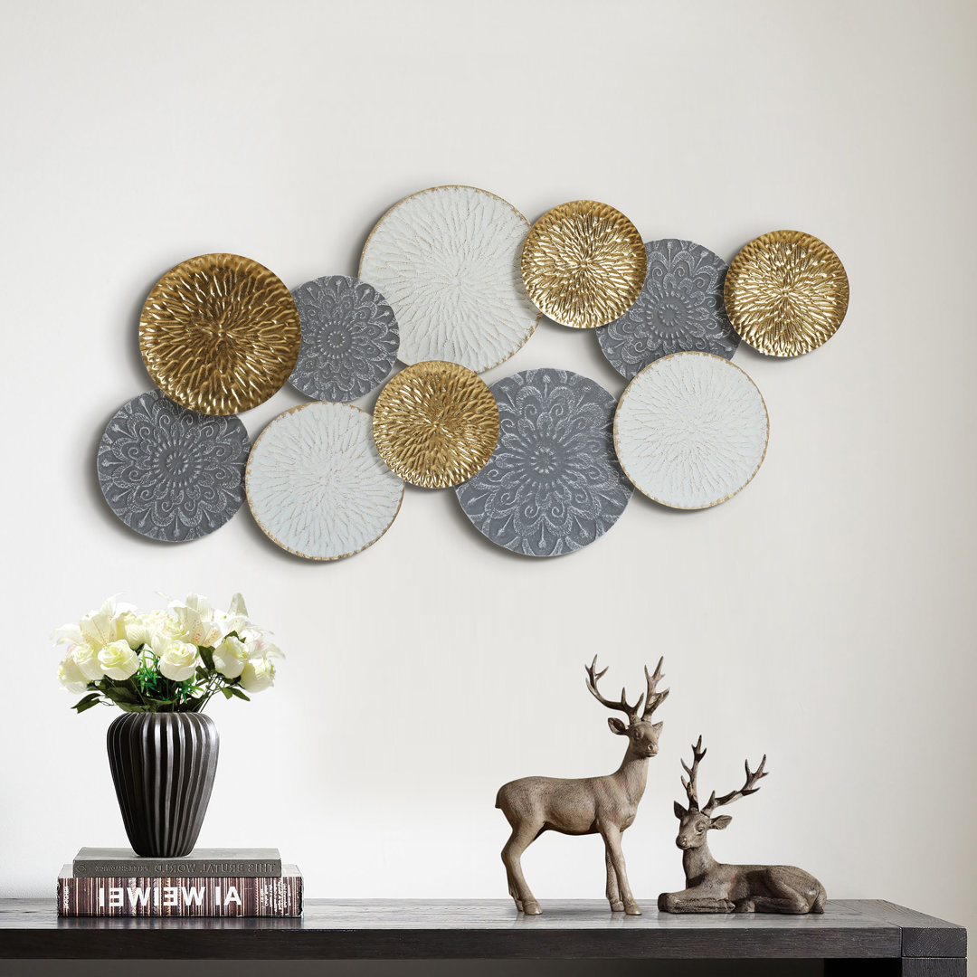 Gold Modern Abstract Wall Decor on Metal Willa Arlo™ Interiors