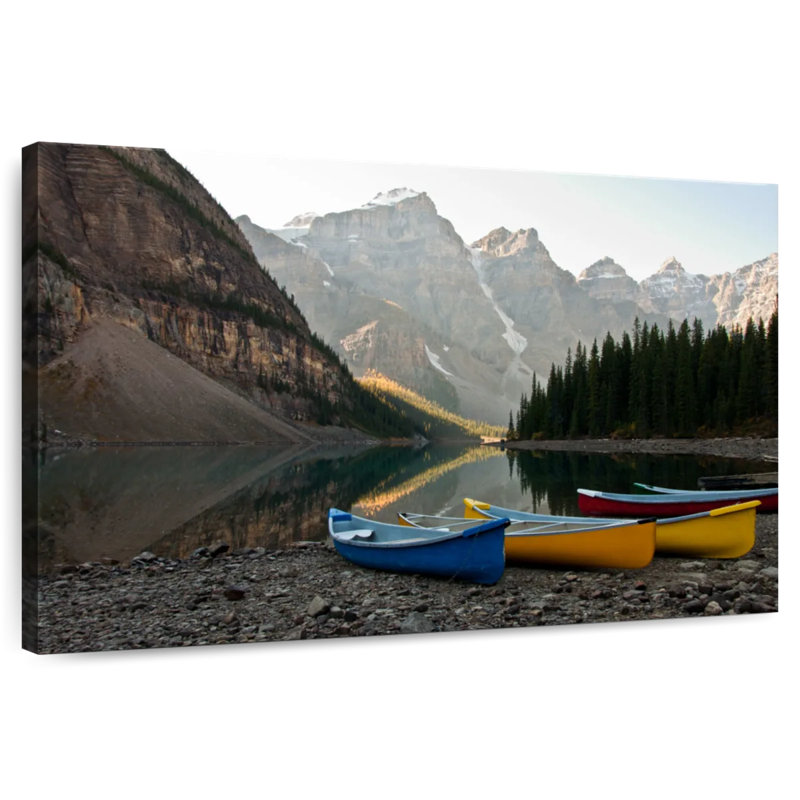 Mehar Moraine Lake Shore Canoes, 26" H x 39" W