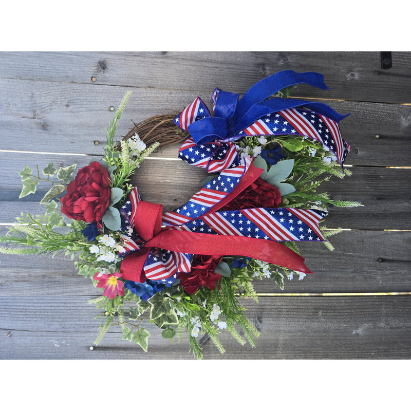 Patriotic Floral Wreath