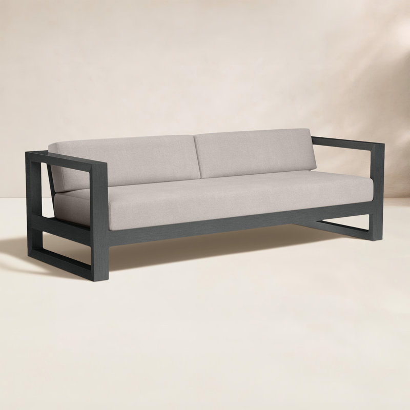 Georgie 90" Sunbrella® Patio Loveseat, 3, Canvas Natural Sunbrella® Canvas