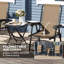 3 Pieces Garden Bistro Set Folding Table and Chairs-1533669214