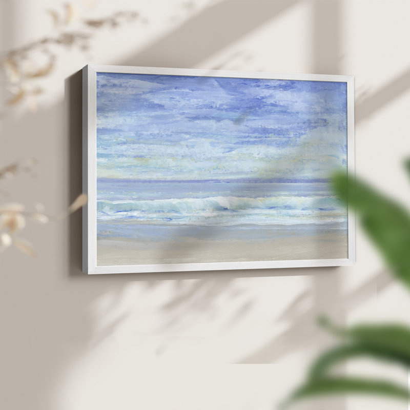 Rolling Surf I - Impression encadrée - Restickable, H 22 po x l 28 po, Blanc