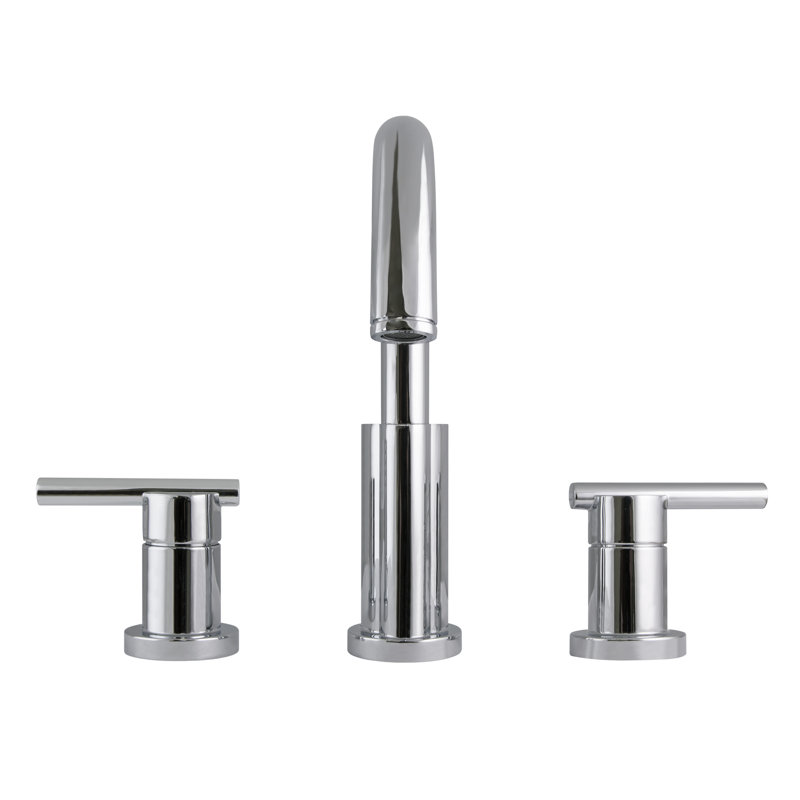Geneva Widespread Bathroom Faucet with Drain Assembly, Polished Chrome