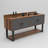Modern Industrial Console Table, Walnut & Anthracite, 70.9 x 36.7 x 33.5 inches | 100% Melamine Coated Particle Board, 0.7 inches Thick | Sturdy Metal Legs, Stylish Design for Living Room & Entryway Decor