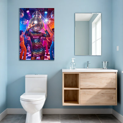 Fashion Disco Ball Dance Party Glamour Lights Colorful Confetti Fun