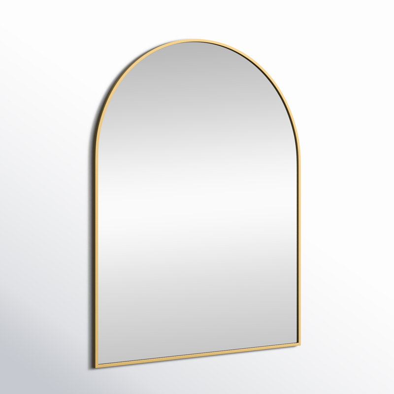Sabine Metal Arch Wall Mirror, 42" x 33", Brass