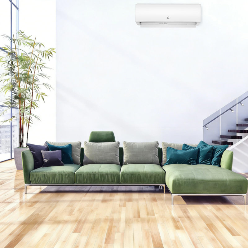 Système de chauffage / climatisation 23 000 BTU mini, mini unité divisée écoénergétique WIFI 230 V, climatiseur mural divisé, refroidit jusqu'à 1500 pieds carrés, pompe à chaleur et trousses d'installation