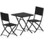 Latshaw Capri 2 Seater Rattan Bistro Set, Black, UKFR Certified-2058003976-2058003983