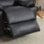 Fauteuil inclinable noir en polyuréthane chauffant et inclinable à massage pour personnes âgées-1696871551