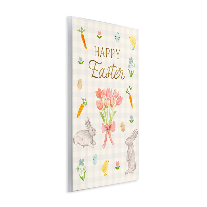 Plaque murale joyeuse Pâques, printemps doux, par Juliet Meeks, H 15 po x l 10 po