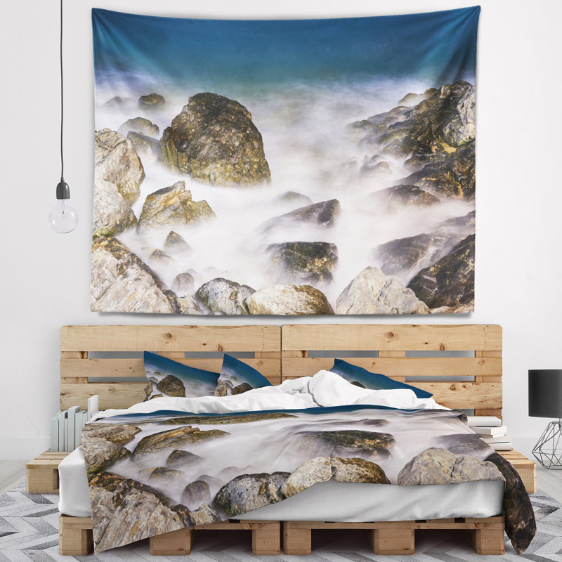 Tapisserie de Seasan Rocky Waves à Haeundae Coast Busan, H 78 po x l 92 po