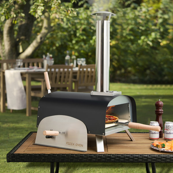 Costway Oven Wood Fire Pizza Maker Grill Outdoor Pizza Oven with