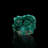 Dioptase on Calcite With Plancheite