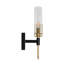 1-Light Wall Sconce With Clear Ribbed Glass