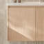 Meuble-lavabo mural moderne 35,8 po avec lavabo en céramique blanche et armoire en bois naturel Alverne