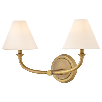 Greta 2 Light Opal Glass Vanity Light by Hinkley