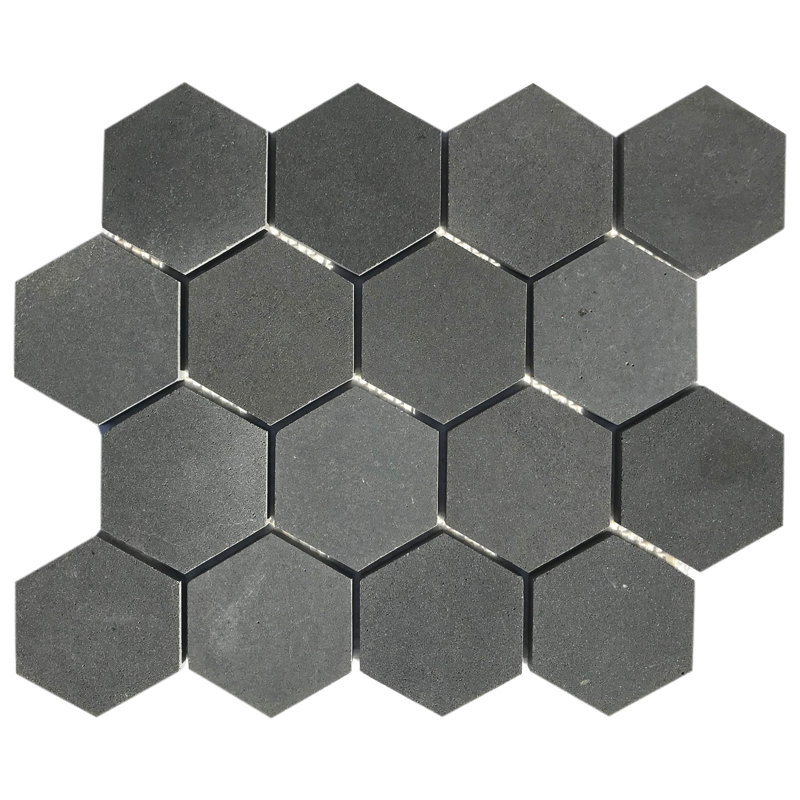Carreau de mosaïque pour mur et plancher nid d'abeille 3 po x 3 po Hex