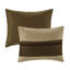 Édredon double imitation suède double - couleurs taupe et brun 7 pièces couleur naturelle