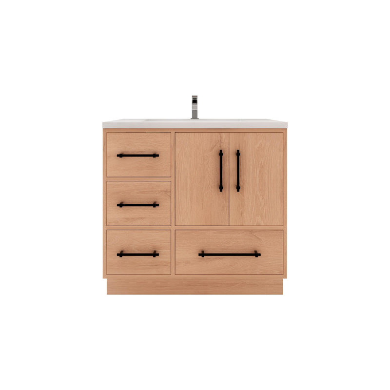 Victoria 35.4'' Single Bathroom Vanity with Acrylic Top