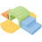 Colourful Soft Climb and Crawl Foam Playset 7 in 1, Soft Play Equipment Climb and Crawl Playground for Toddlers