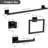 5-Piece Bathroom Hardware Set, SUS304 Stainless Steel Towel Holder With Towel Ring, Hook & Toilet Paper Holder, Wall Mounted Space Saving Design For Bathroom Kitchen Laundry-113930550