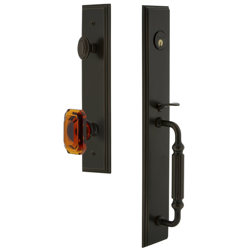 Carré Complete Dummy Entry Set with Baguette Knob and Rosette, Timeless Bronze