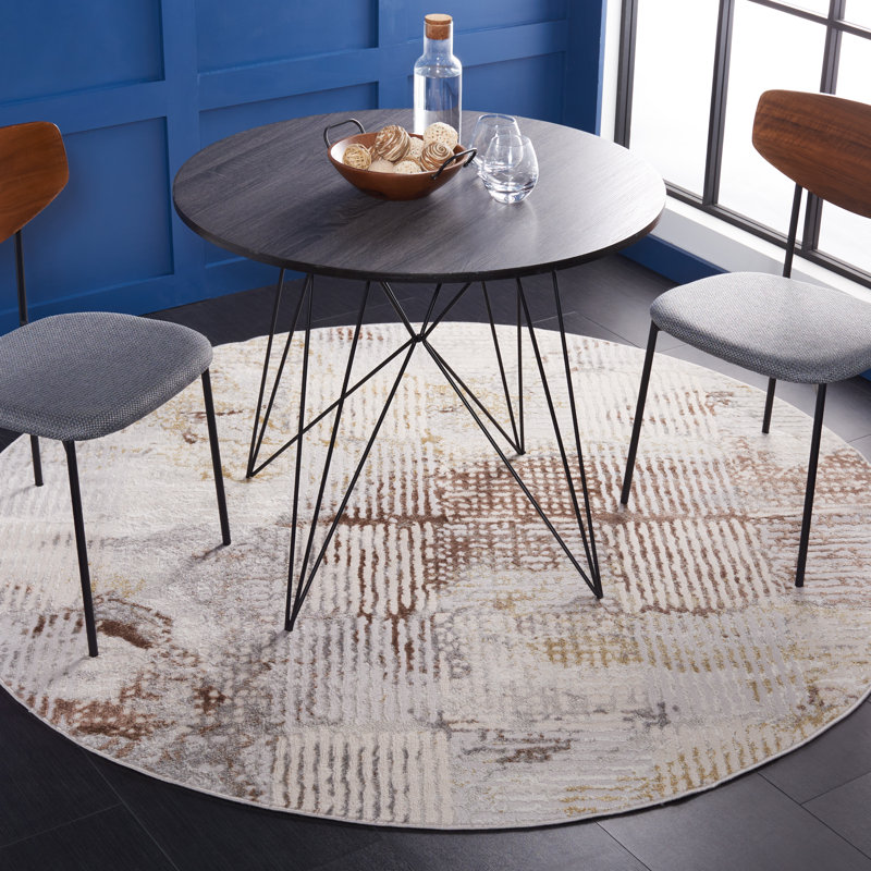 Palma Performance Abstract Rug, Round 6'7"