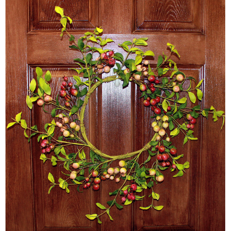 20" Artificial Rose Hip Wreath