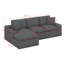 Canapé rembourré avec coussin double couche et poches latérales, canapé modulaire à combinaison libre-1207234660