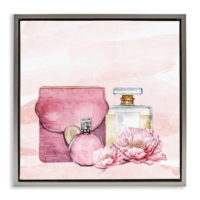 Cadre flottant Blush Glam Time Collection, design par Kim Allen, H 25 po x l 25 po, Cadre flottant gris lustré