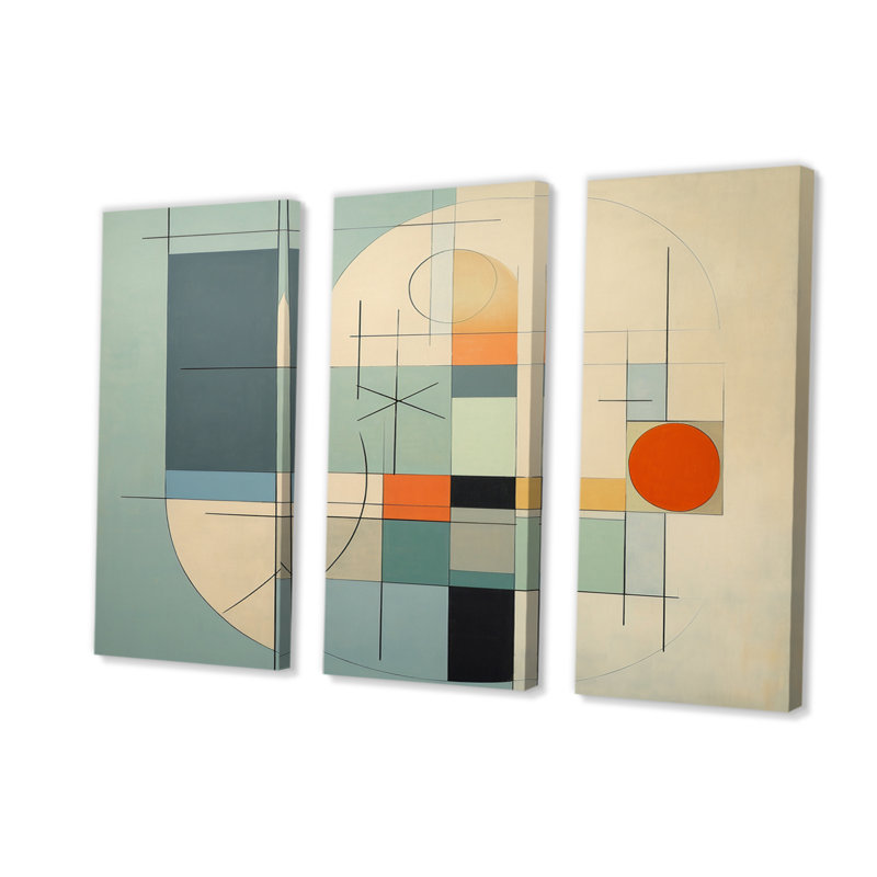 Ensemble de salon Serendipity Mid-Century Geometrics II - Modern Midcentury, H 28 po x l 36 po x P 1 po