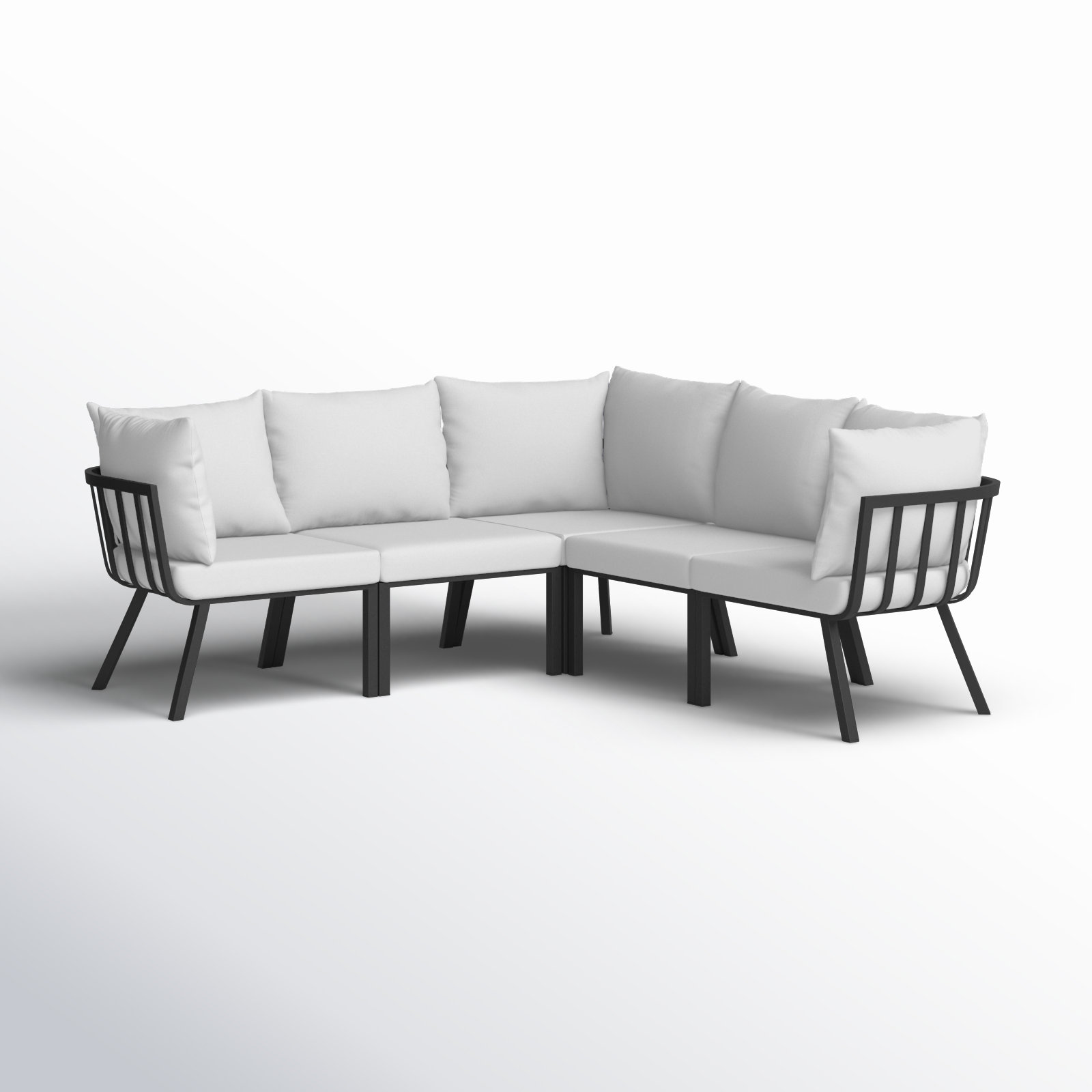 Modway Riverside Piece Outdoor Patio Aluminum Sectional
