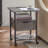 Square Side Table With Charging Station