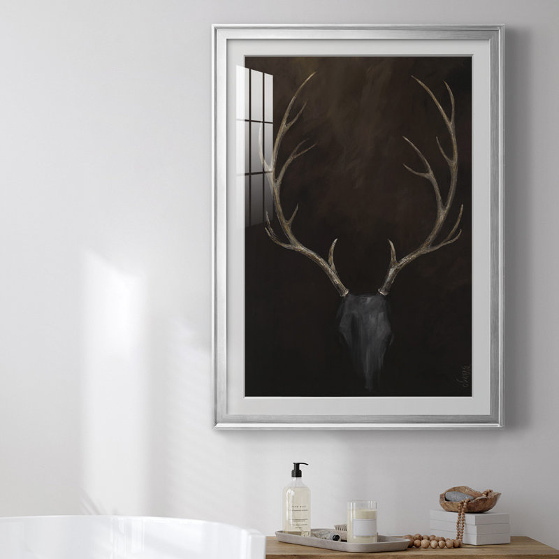 Buck, reproduction encadrée de qualité supérieure - prête à être accrochée, H 42,5 po x l 30,5 po, Argent