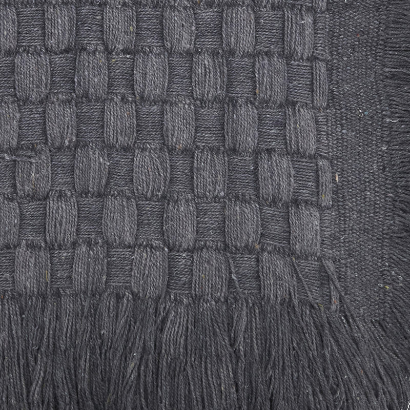 Warm Waffle Weave Throw, Dark Gray