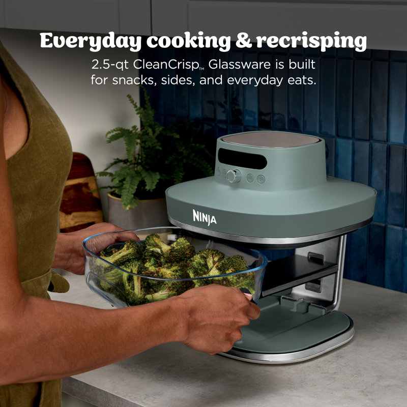 Ninja Crispi Pro 6-in-1 Countertop Glass Air Fryer, Ash Gray, Ash Gray